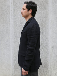 Hansen Garments Charlie Easy Three Button Blazer – Black Gauze (29-58-2)