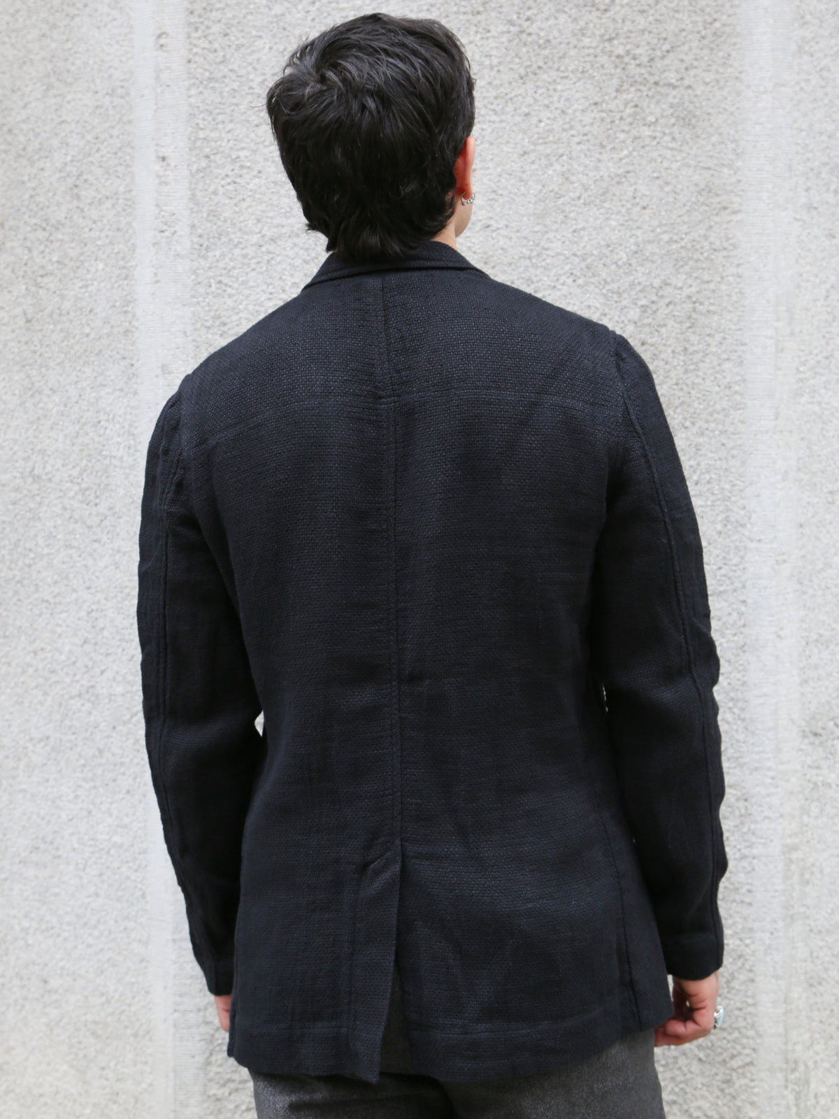 Hansen Garments Charlie Easy Three Button Blazer – Black Gauze (29-58-2)