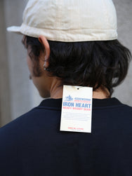 Iron Heart IHTB-11-BLK 7.5oz Cotton Long-Sleeved Crew Neck Border Tee – Black Body With Striped Arms