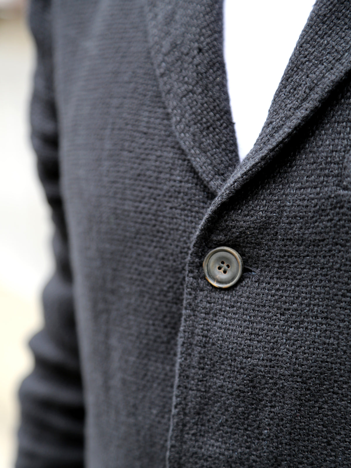 Hansen Garments Charlie Easy Three Button Blazer – Black Gauze (29-58-2)