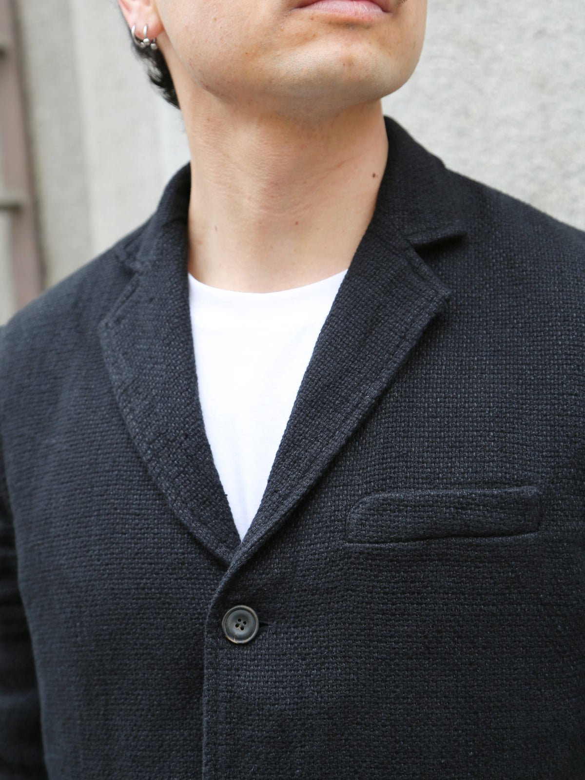 Hansen Garments Charlie Easy Three Button Blazer – Black Gauze (29-58-2)