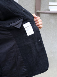 Hansen Garments Charlie Easy Three Button Blazer – Black Gauze (29-58-2)