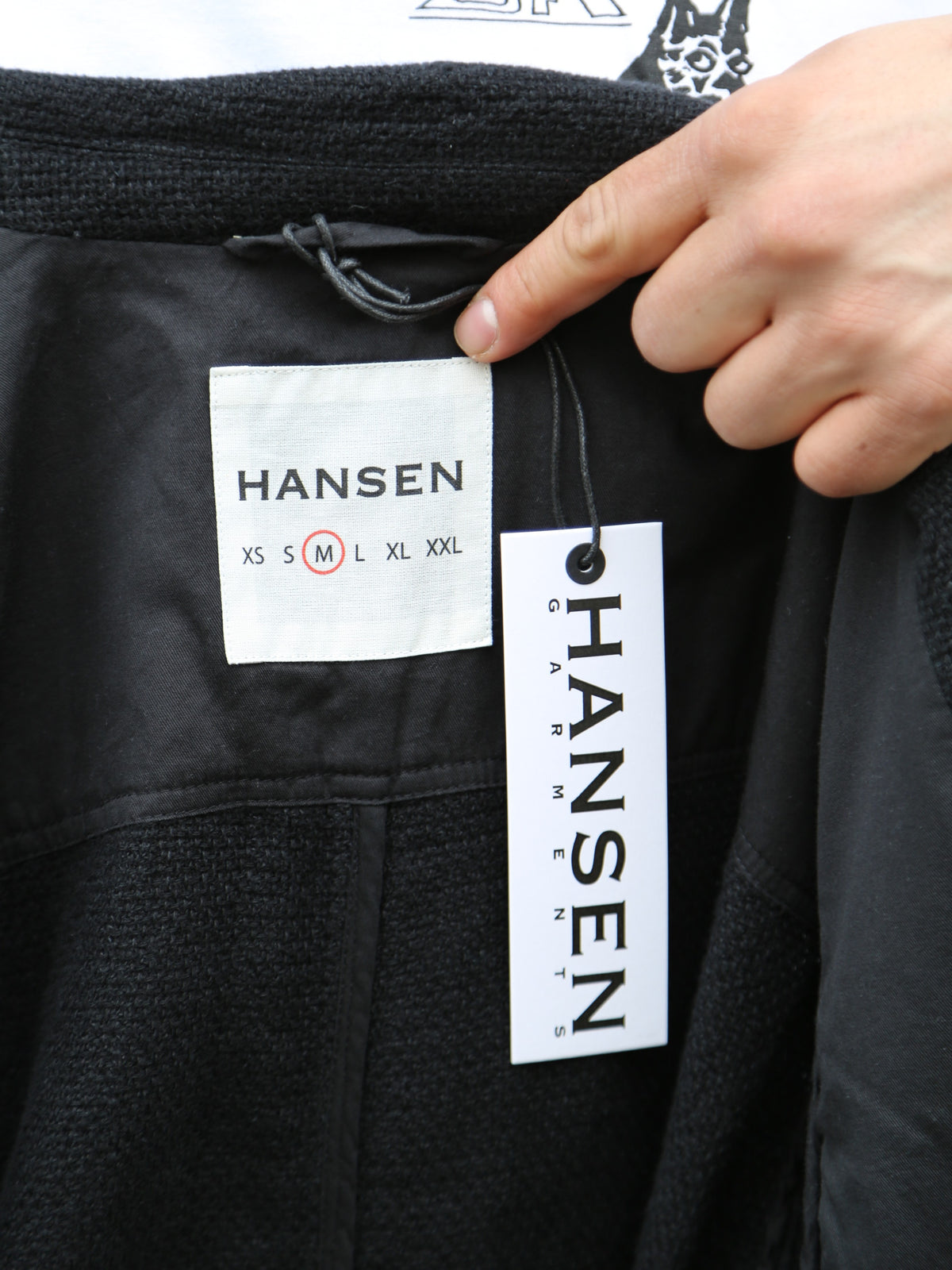 Hansen Garments Charlie Easy Three Button Blazer – Black Gauze (29-58-2)