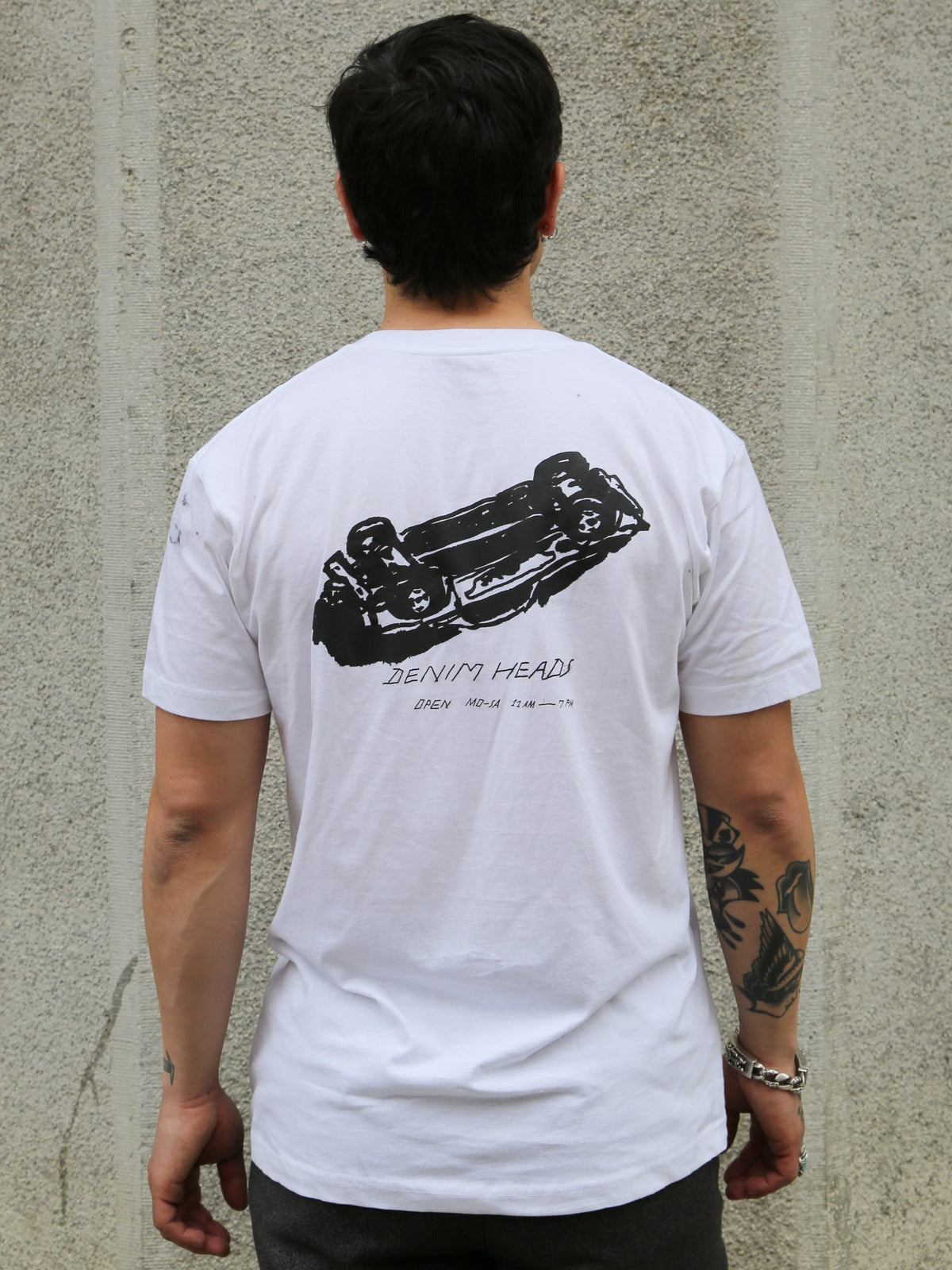 Blue Blanket Denim Heads 10th Anniversary Printed Tubular T-shirt – White (TS9 IT78)