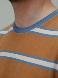 Nudie Jeans Leffe 90s Stripe T-Shirt – Tobacco (131872)