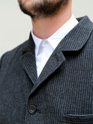 Hansen Garments 26-44-2 Vincent Casual Blazer Jacket - Black Wool Pin