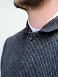 Hansen Garments 26-44-2 Vincent Casual Blazer Jacket - Black Wool Pin