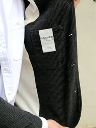 Hansen Garments 26-44-2 Vincent Casual Blazer Jacket - Black Wool Pin