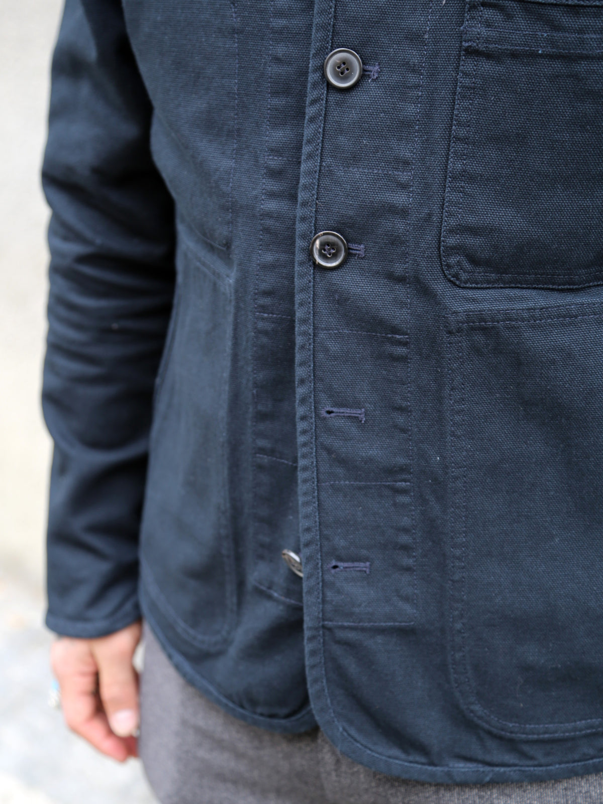 Hansen Garments Erling Refined Work Jacket – Black Canvas (27-90-2)