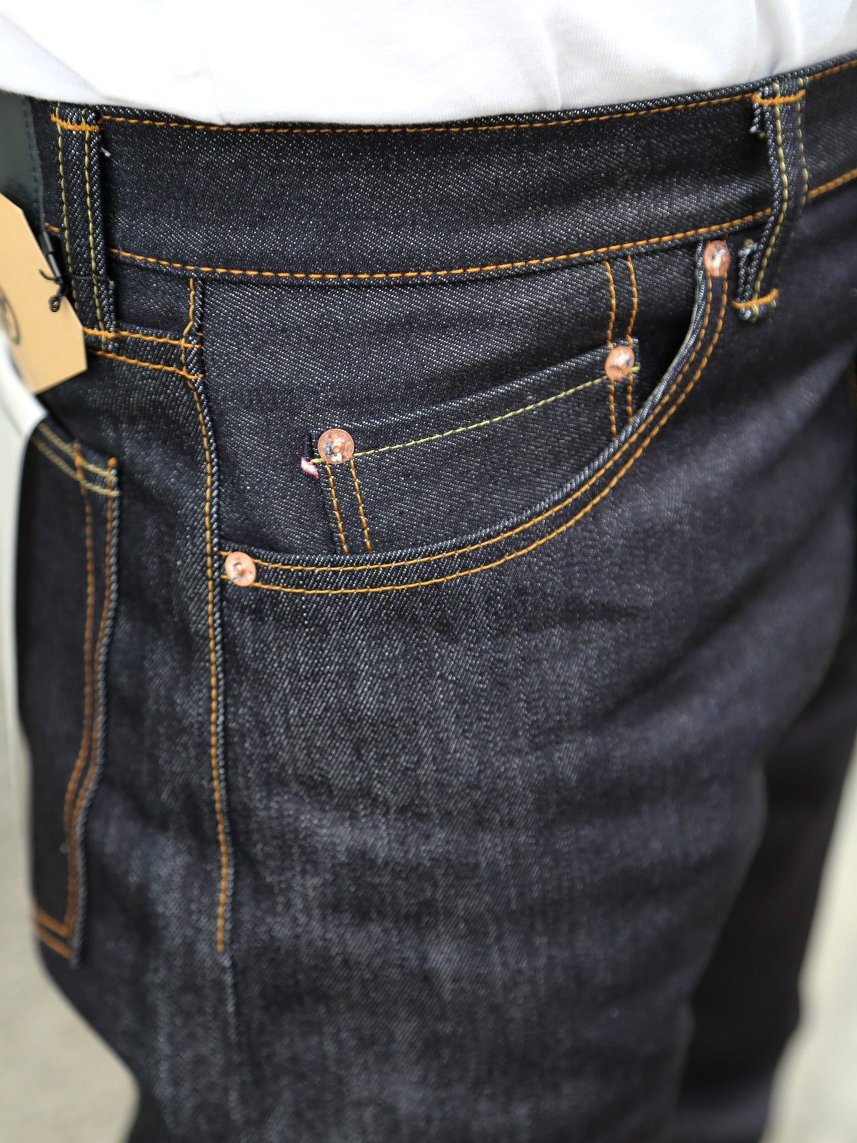 Momotaro G0605SL 14.5oz Indigo Silk Selvedge Denim Natural Tapered