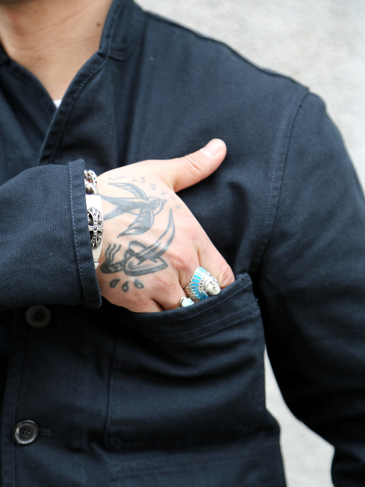 Hansen Garments Erling Refined Work Jacket – Black Canvas (27-90-2)