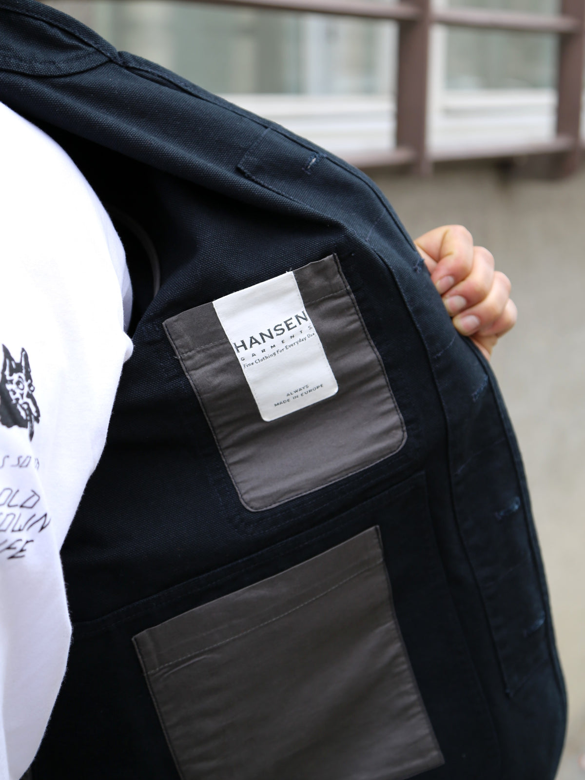 Hansen Garments Erling Refined Work Jacket – Black Canvas (27-90-2)