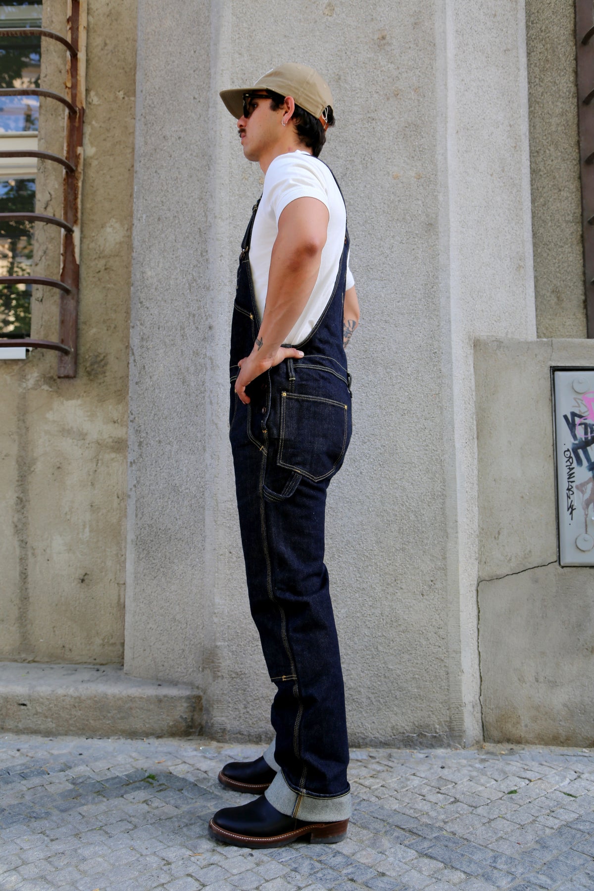 Iron Heart IH-805 21oz Selvedge Denim Double Knee Overalls – Indigo