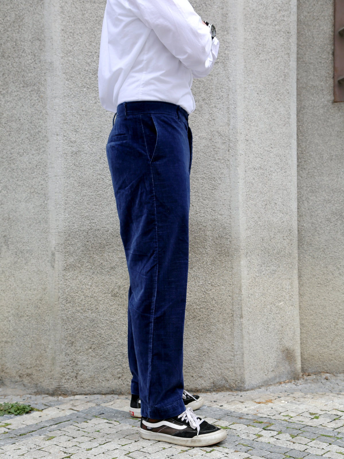 Hansen Garments 26-28-4 Tyge Wide Cut Cropped Trousers - Velvet Indigo