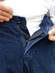 Hansen Garments 26-28-4 Tyge Wide Cut Cropped Trousers - Velvet Indigo