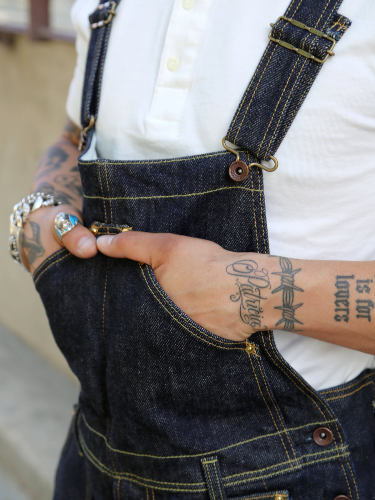 Iron Heart IH-805 21oz Selvedge Denim Double Knee Overalls – Indigo