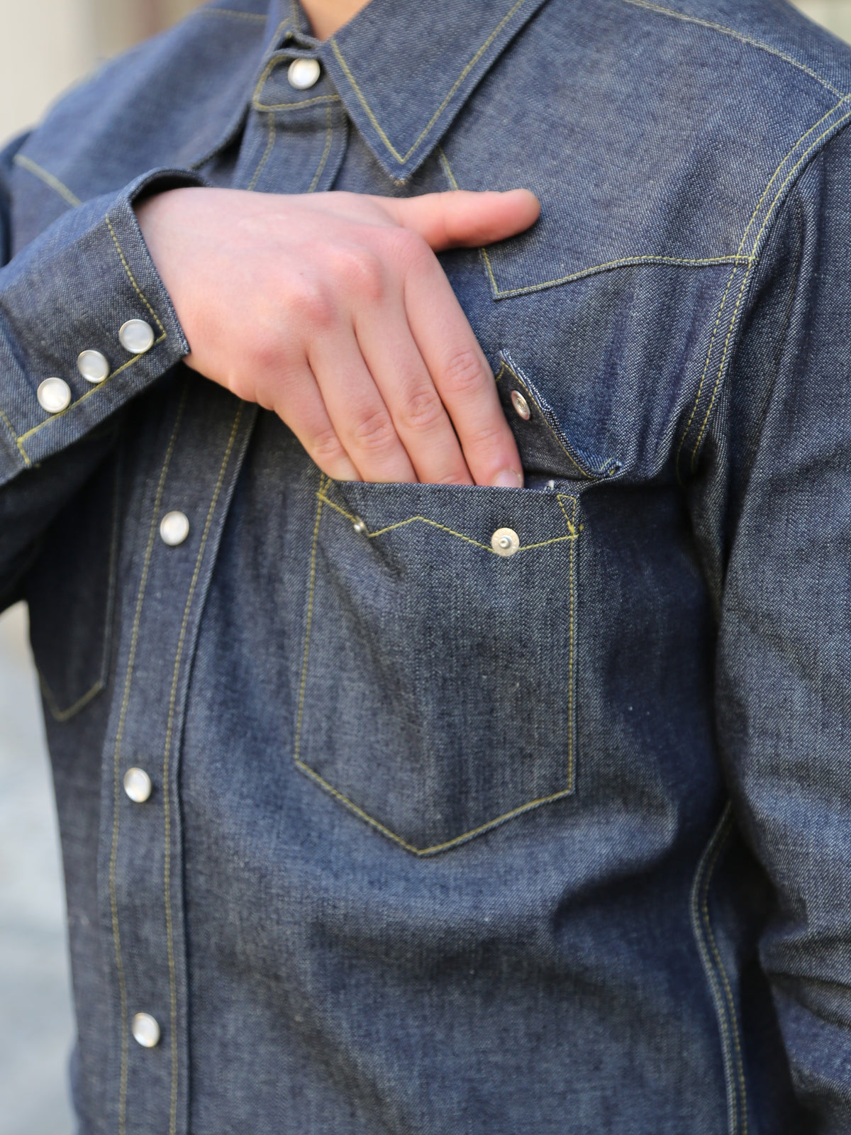Bryceland's Denim Sawtooth Shirt – Indigo