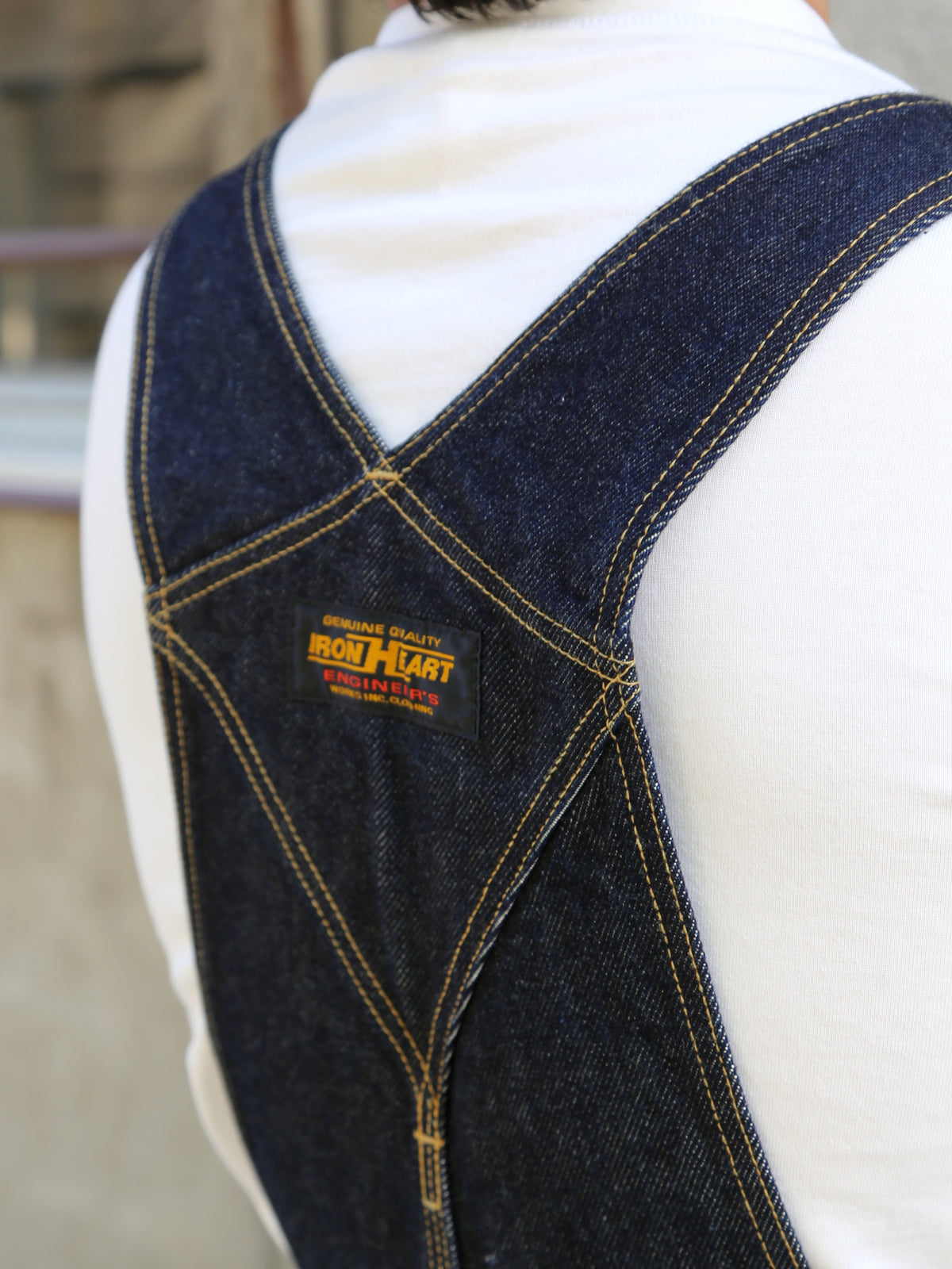 Iron Heart IH-805 21oz Selvedge Denim Double Knee Overalls – Indigo