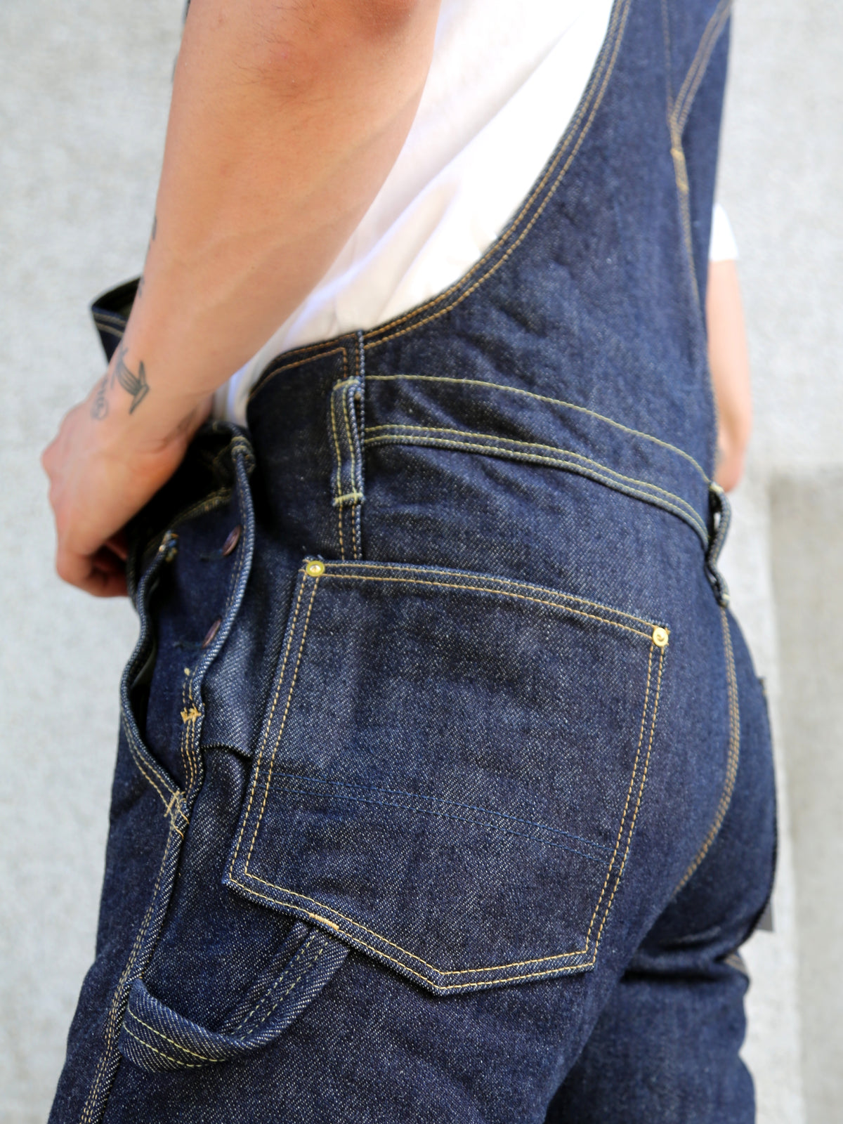 Iron Heart IH-805 21oz Selvedge Denim Double Knee Overalls – Indigo