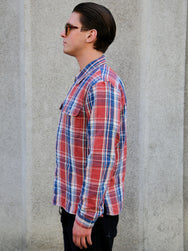 Indigofera Webster Cotton Flannel Shirt – Blue/White/Pink (6345-811-01)