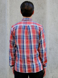 Indigofera Webster Cotton Flannel Shirt – Blue/White/Pink (6345-811-01)