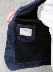 Black Sign 1920s 10.5oz Dockery Vest – Dark Indigo (BSSV-25201)