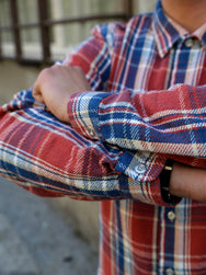 Indigofera Webster Cotton Flannel Shirt – Blue/White/Pink (6345-811-01)
