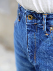 Japan Blue J401 Circle 14.8oz Classic Straight Selvedge Jeans - Washed