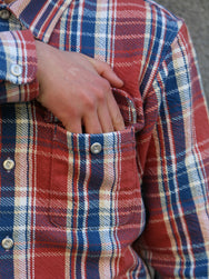 Indigofera Webster Cotton Flannel Shirt – Blue/White/Pink (6345-811-01)