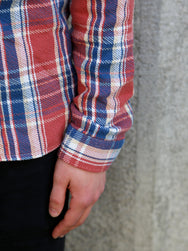 Indigofera Webster Cotton Flannel Shirt – Blue/White/Pink (6345-811-01)