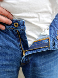 Japan Blue J401 Circle 14.8oz Classic Straight Selvedge Jeans - Washed