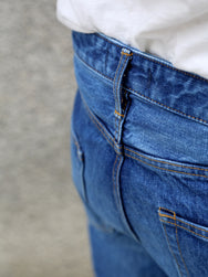 Japan Blue J401 Circle 14.8oz Classic Straight Selvedge Jeans - Washed