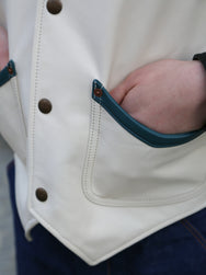 Indigofera Mahan Leather Vest – White Navak/White Teacore (7101-933-99)