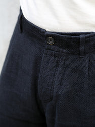 Hansen Garments Bobby Wide Pleated Trousers – Black Gauze (29-58-2)