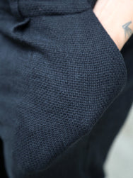 Hansen Garments Bobby Wide Pleated Trousers – Black Gauze (29-58-2)