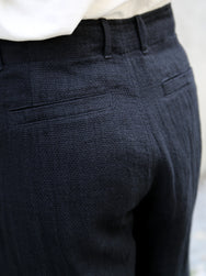 Hansen Garments Bobby Wide Pleated Trousers – Black Gauze (29-58-2)