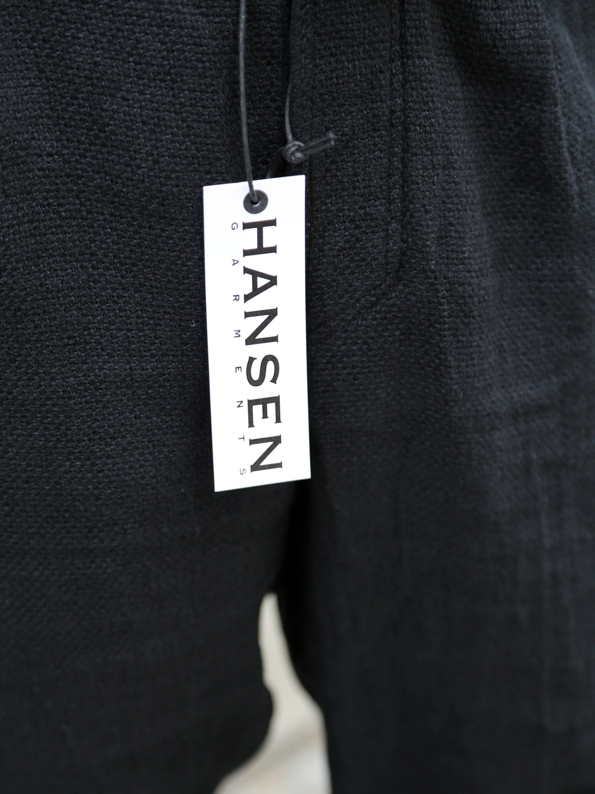 Hansen Garments Bobby Wide Pleated Trousers – Black Gauze (29-58-2)