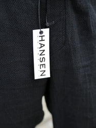 Hansen Garments Bobby Wide Pleated Trousers – Black Gauze (29-58-2)