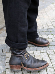 Hansen Garments Bobby Wide Pleated Trousers – Black Gauze (29-58-2)