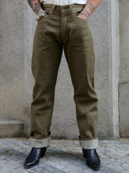 Indigofera Kirk Pants Desert Moss Green Selvedge (71-86-99)