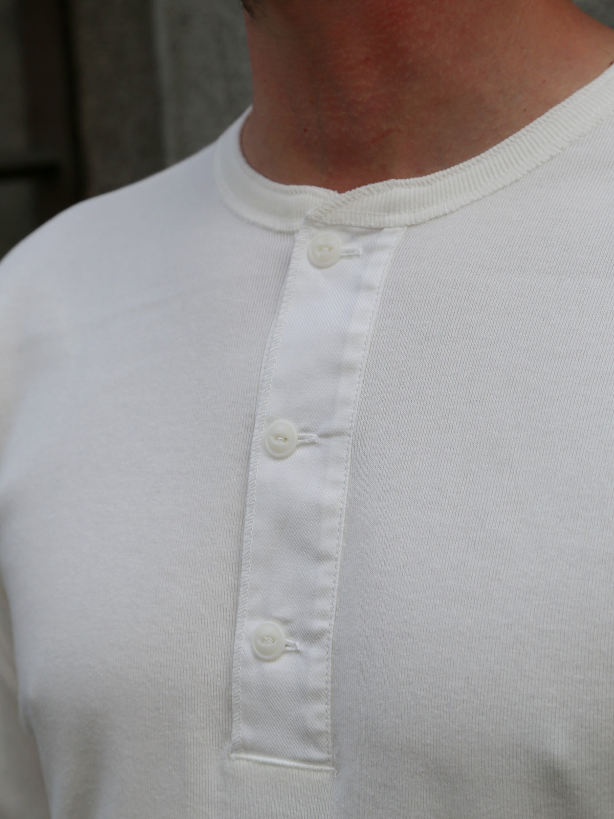 The Real Mccoy's Union Henley Undershirt S/S – White (MC23022)