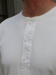 The Real Mccoy's Union Henley Undershirt S/S – White (MC23022)
