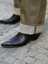 Indigofera Kirk Pants Desert Moss Green Selvedge (71-86-99)