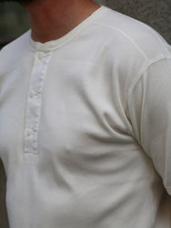 The Real Mccoy's Union Henley Undershirt S/S – White (MC23022)