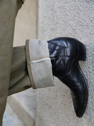 Indigofera Kirk Pants Desert Moss Green Selvedge (71-86-99)