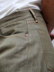 Indigofera Kirk Pants Desert Moss Green Selvedge (71-86-99)