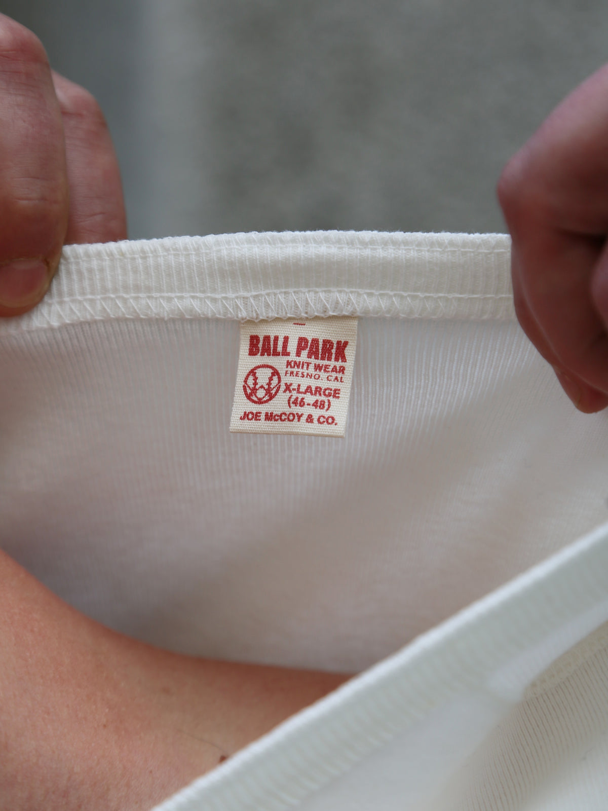 The Real Mccoy's Union Henley Undershirt S/S – White (MC23022)