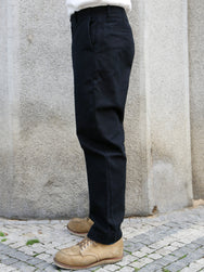 Hansen Garments Trygve Wide Cut Cropped Trousers – Black Canvas (27-90-2)