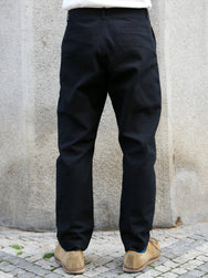 Hansen Garments Trygve Wide Cut Cropped Trousers – Black Canvas (27-90-2)