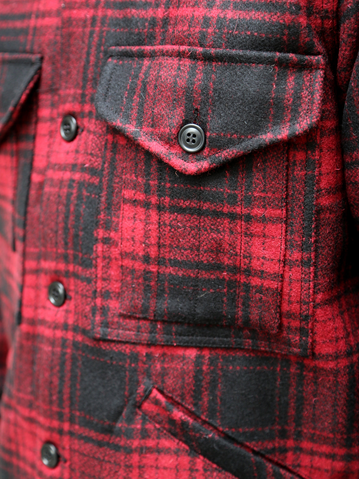 Manifattura Ceccarelli 7079-WD Wool Cruiser Jacket - Red/Black